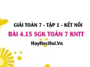 Bài 4.15 SGK Toán 7 tập 1 Kết nối tri thức